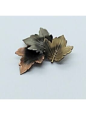 Vintage Maple Leaves Brooch Tri-color